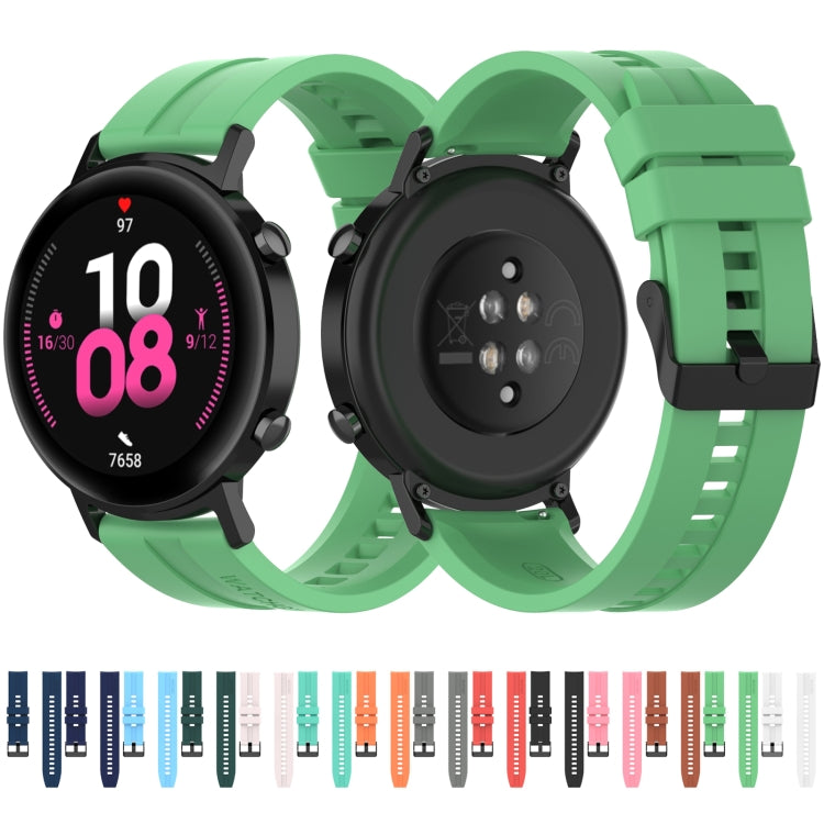 For Huawei Watch GT 2 42mm Silicone Watch Band with Black Buckle(Vibrant Orange) by buy2fix