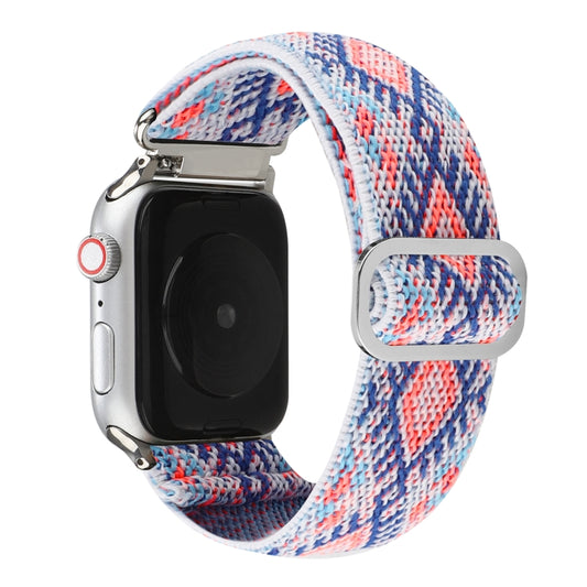 Metal Japanese Buckle Elastic Nylon Watch Band For Apple Watch Ultra 49mm&Watch Ultra 2 49mm / Series 9&8&7 45mm / SE 3&SE 2&6&SE&5&4 44mm / 3&2&1 42mm(7) by buy2fix
