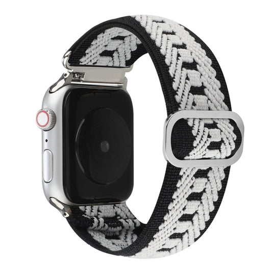 Metal Japanese Buckle Elastic Nylon Watch Band For Apple Watch Series 7 45mm / 6 & SE & 5 & 4 44mm / 3 & 2 & 1 42mm(21) by buy2fix