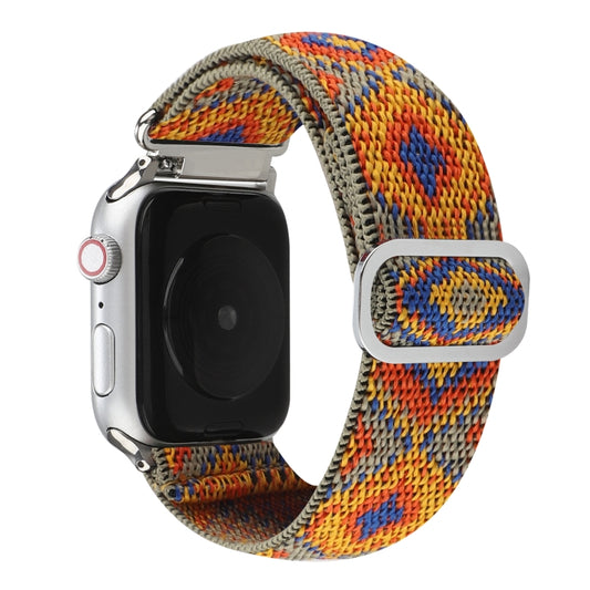 Metal Japanese Buckle Elastic Nylon Watch Band For Apple Watch Series 9&8&7 41mm / SE 3&SE 2&6&SE&5&4 40mm / 3&2&1 38mm(1) by buy2fix