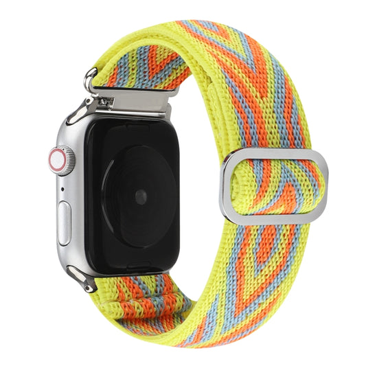 Metal Japanese Buckle Elastic Nylon Watch Band For Apple Watch Series 9&8&7 41mm / SE 3&SE 2&6&SE&5&4 40mm / 3&2&1 38mm(2) by buy2fix