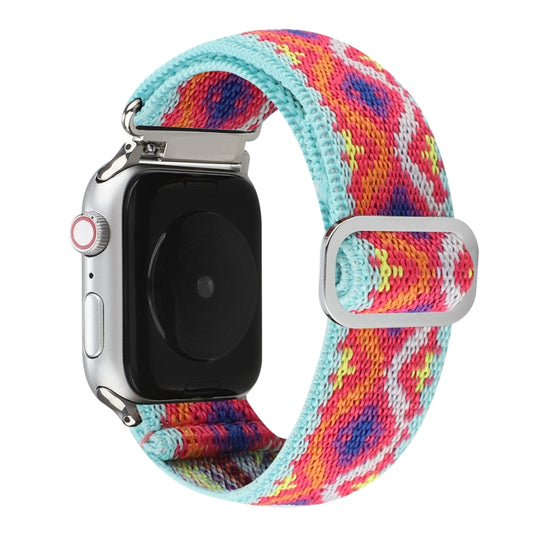 Metal Japanese Buckle Elastic Nylon Watch Band For Apple Watch Series 9&8&7 41mm / SE 3&SE 2&6&SE&5&4 40mm / 3&2&1 38mm(4) by buy2fix