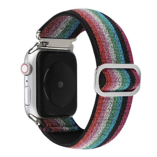 Metal Japanese Buckle Elastic Nylon Watch Band For Apple Watch Series 9&8&7 41mm / SE 3&SE 2&6&SE&5&4 40mm / 3&2&1 38mm(12) by buy2fix