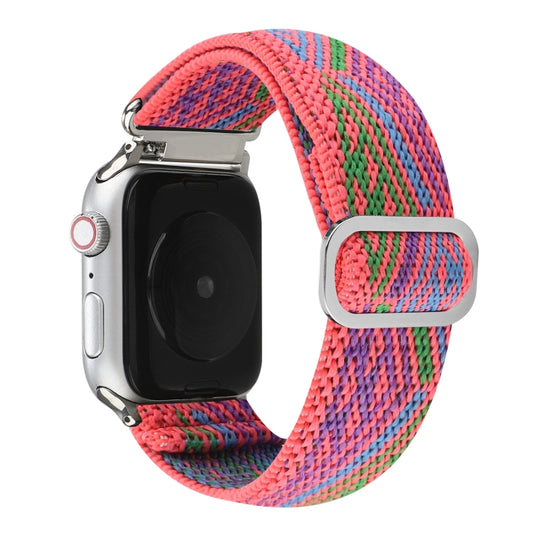 Metal Japanese Buckle Elastic Nylon Watch Band For Apple Watch Series 9&8&7 41mm / SE 3&SE 2&6&SE&5&4 40mm / 3&2&1 38mm(16) by buy2fix