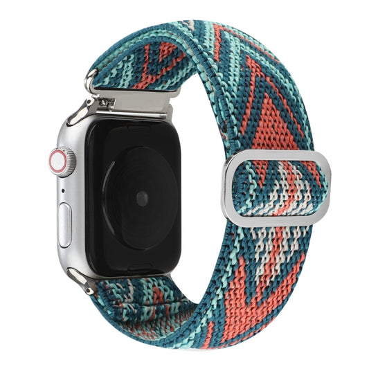 Metal Japanese Buckle Elastic Nylon Watch Band For Apple Watch Series 9&8&7 41mm / SE 3&SE 2&6&SE&5&4 40mm / 3&2&1 38mm(17) by buy2fix