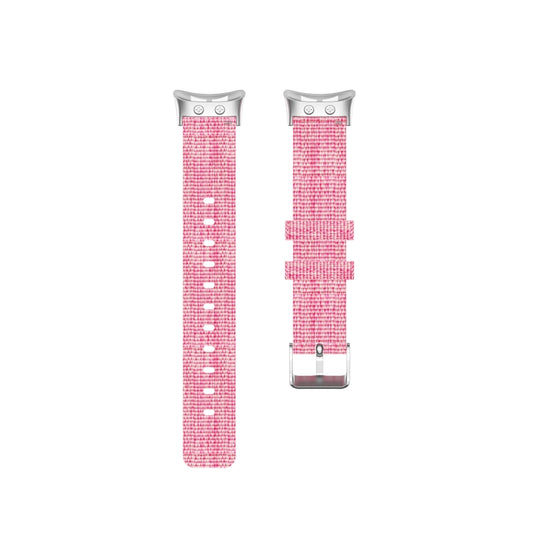 For Garmin Forerunner 45 / 45S / Swim 2 Universal Nylon Canvas Watch Band(Pink) by buy2fix