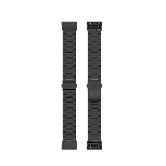 For Garmin Forerunner 35 / 30 Universal Three Beads Stainless Steel Watch Band(Black) by buy2fix