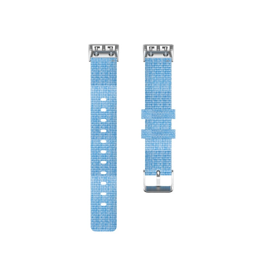 For Garmin Forerunner 35 / 30 Universal Nylon Canvas Watch Band(Sky Blue) by buy2fix