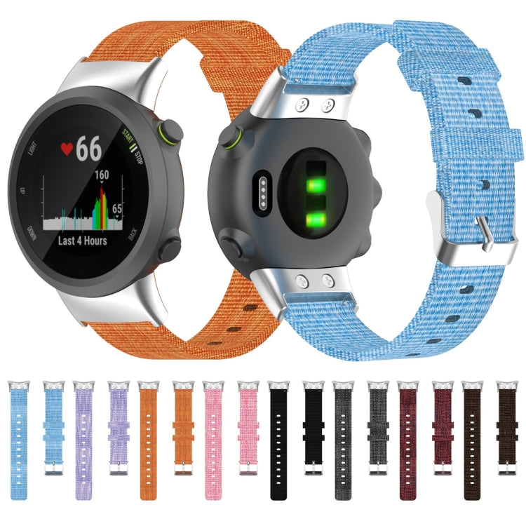 For Garmin Forerunner 35 / 30 Universal Nylon Canvas Watch Band(Purple) by buy2fix