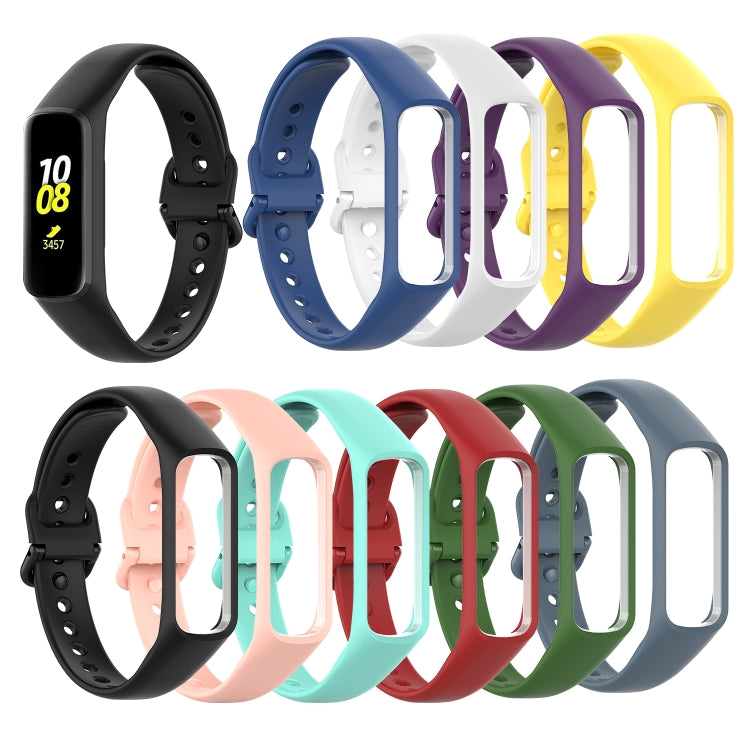 For Samsung Galaxy Fit 2 Silicone Watch Band(Black) by buy2fix