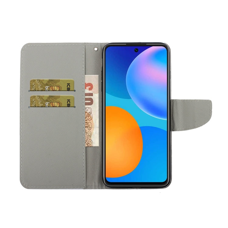 Colored Drawing Horizontal Flip Leather Case with Holder & Card Slot & Wallet For Huawei P Smart 2021 / Y7a(Magnolia) by idewei