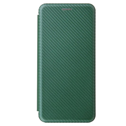 For Samsung Galaxy S21 Ultra 5G Carbon Fiber Texture Horizontal Flip TPU + PC + PU Leather Case with Card Slot(Green) by buy2fix