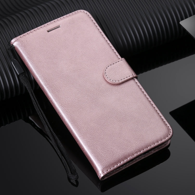 For Xiaomi Redmi 9C Solid Color Horizontal Flip Protective Leather Case with Holder & Card Slots & Wallet & Photo Frame & Lanyard(Rose Gold) by buy2fix