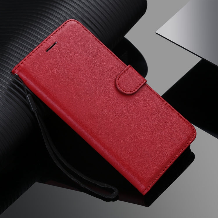 For Xiaomi Poco X3 NFC Solid Color Horizontal Flip Protective Leather Case with Holder & Card Slots & Wallet & Photo Frame & Lanyard(Red) by buy2fix