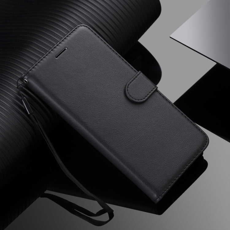 For Xiaomi Poco X3 NFC Solid Color Horizontal Flip Protective Leather Case with Holder & Card Slots & Wallet & Photo Frame & Lanyard(Black) by buy2fix