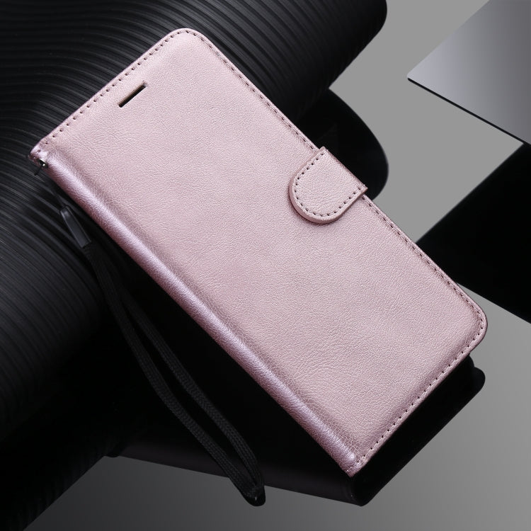 For Xiaomi Poco X3 NFC Solid Color Horizontal Flip Protective Leather Case with Holder & Card Slots & Wallet & Photo Frame & Lanyard(Rose Gold) by buy2fix