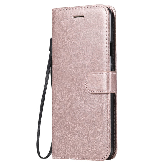 For OnePlus Nord Solid Color Horizontal Flip Protective Leather Case with Holder & Card Slots & Wallet & Photo Frame & Lanyard(Rose Gold) by buy2fix