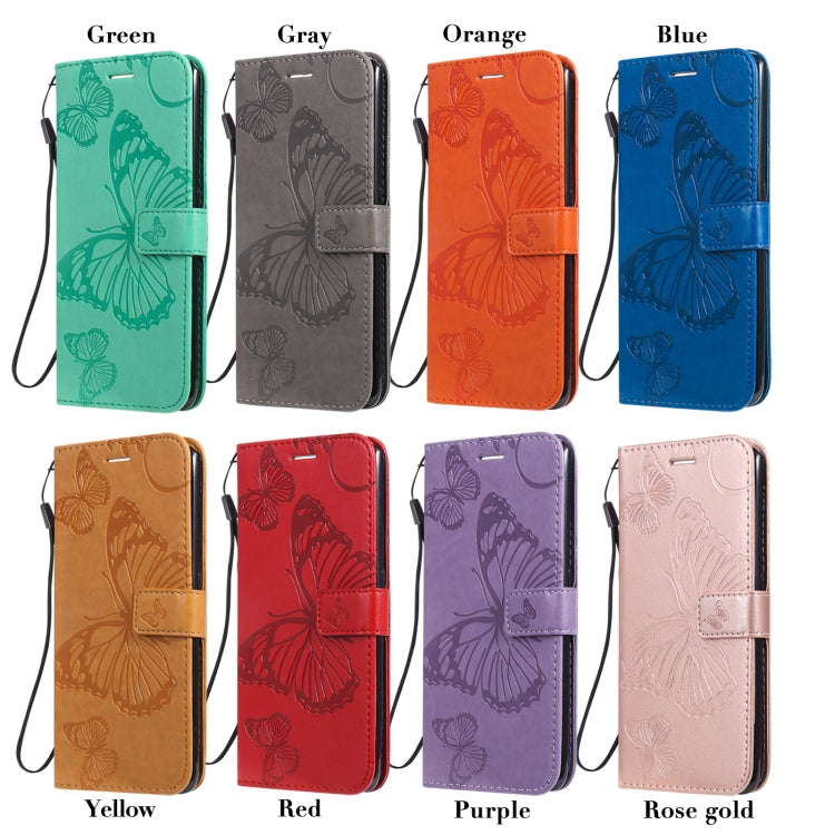 For Motorola Moto G 5G Plus 3D Butterflies Embossing Pattern Horizontal Flip Leather Case with Holder & Card Slot & Wallet(Purple) by buy2fix