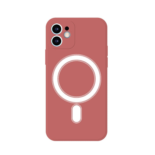 For iPhone 11 Pro Silicone Full Coverage Shockproof Magsafe Case (Scarlet Red) by buy2fix