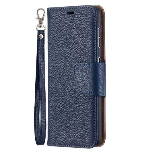 For Samsung Galaxy S21 5G Litchi Texture Pure Color Horizontal Flip Leather Case with Holder & Card Slots & Wallet & Lanyard(Dark Blue) by buy2fix