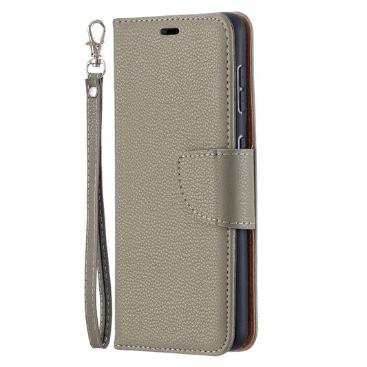 For Samsung Galaxy S21 5G Litchi Texture Pure Color Horizontal Flip Leather Case with Holder & Card Slots & Wallet & Lanyard(Grey) by buy2fix