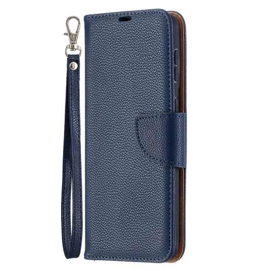 For Samsung Galaxy S21+ 5G Litchi Texture Pure Color Horizontal Flip Leather Case with Holder & Card Slots & Wallet & Lanyard(Dark Blue) by buy2fix
