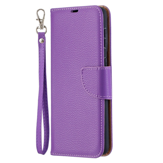 For Samsung Galaxy S21+ 5G Litchi Texture Pure Color Horizontal Flip Leather Case with Holder & Card Slots & Wallet & Lanyard(Purple) by buy2fix