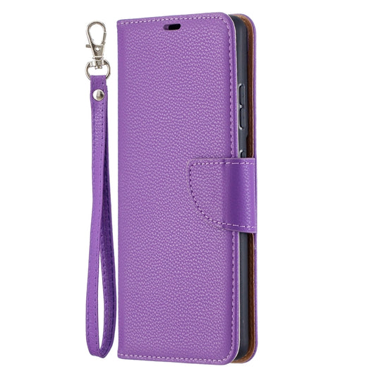 For Samsung Galaxy S21 Ultra 5G Litchi Texture Pure Color Horizontal Flip Leather Case with Holder & Card Slots & Wallet & Lanyard(Purple) by buy2fix