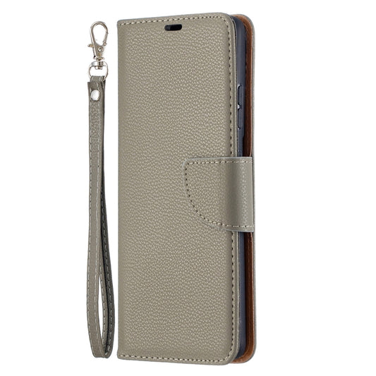 For Samsung Galaxy S21 Ultra 5G Litchi Texture Pure Color Horizontal Flip Leather Case with Holder & Card Slots & Wallet & Lanyard(Grey) by buy2fix