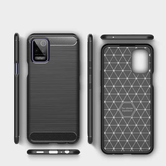 For LG K52 Brushed Texture Carbon Fiber TPU Case(Black) by buy2fix