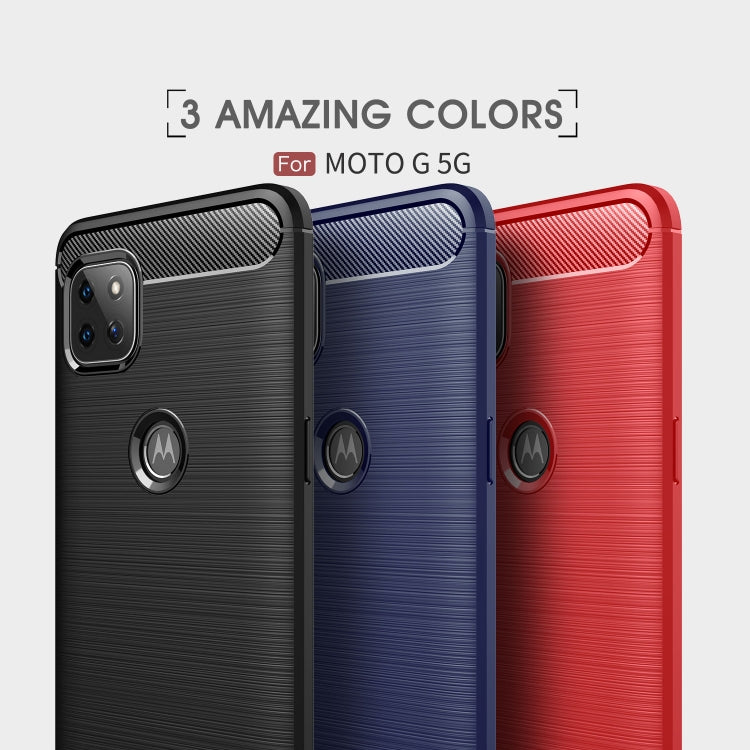 For Motorola Moto G 5G Brushed Texture Carbon Fiber TPU Case(Black) by buy2fix
