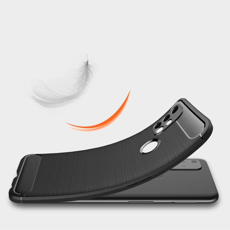 For OnePlus Nord N10 5G Brushed Texture Carbon Fiber TPU Case(Black) by buy2fix
