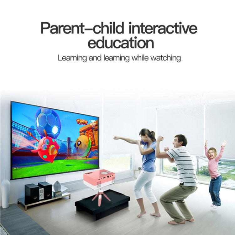 J15 1920 x 1080P HD Household Mini LED Projector with Tripod Mount Support AV / HDMI x 1 / USB x1 / TF x 1, Plug Type:AU Plug(Black White) by buy2fix