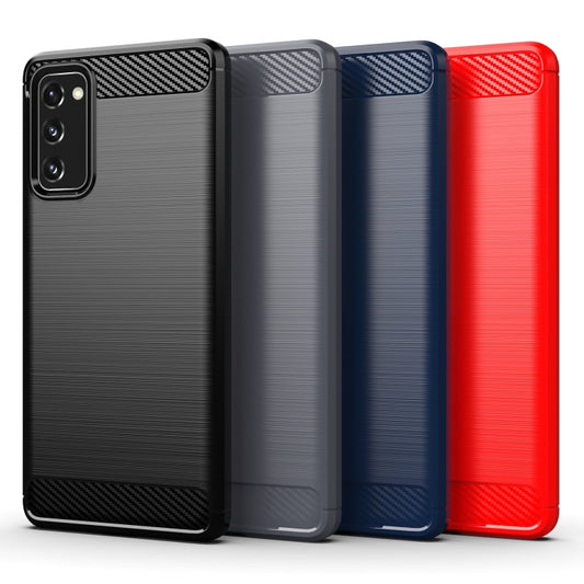 For Samsung Galaxy S20 FE Brushed Texture Carbon Fiber TPU Case(Black) by buy2fix