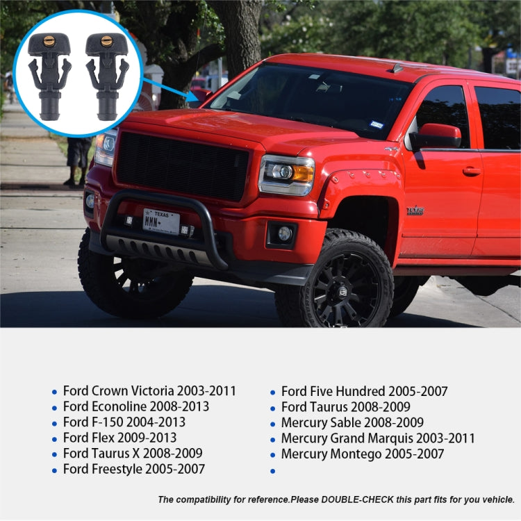 2 PCS Front Windshield Washer Wiper Jet Water Spray Nozzle 3W7Z17603AA for Ford F-150 by buy2fix