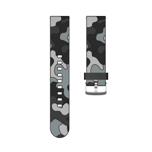 20mm For Amazfit GTS / GTS 2 Camouflage Silicone Watch Band with Silver Buckle(5) by buy2fix