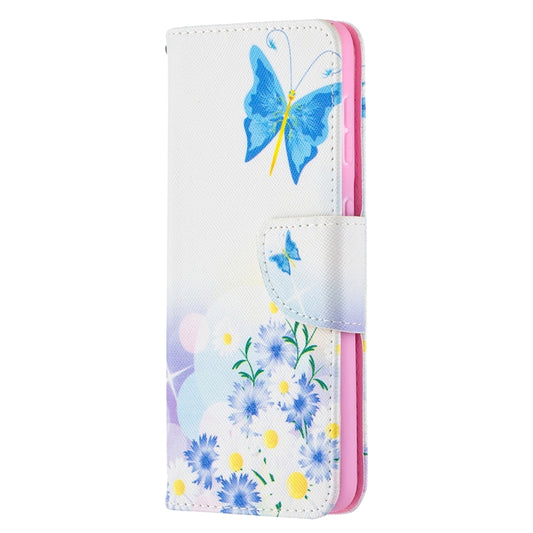 For Samsung Galaxy S21 5G Colored Drawing Pattern Horizontal Flip Leather Case with Holder & Card Slots & Wallet(Flower and Butterfly) by buy2fix