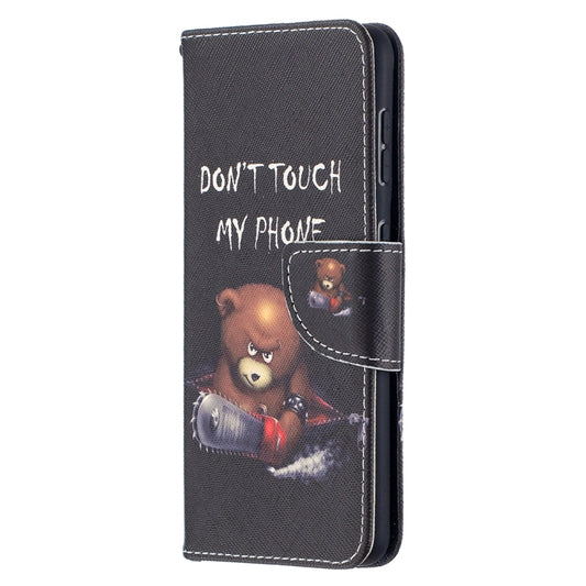For Samsung Galaxy S21 5G Colored Drawing Pattern Horizontal Flip Leather Case with Holder & Card Slots & Wallet(Bear) by buy2fix