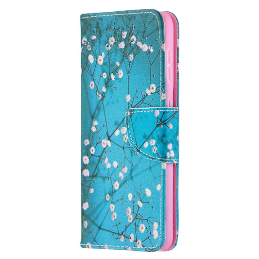 For Samsung Galaxy S21 5G Colored Drawing Pattern Horizontal Flip Leather Case with Holder & Card Slots & Wallet(Plum Blossom) by buy2fix