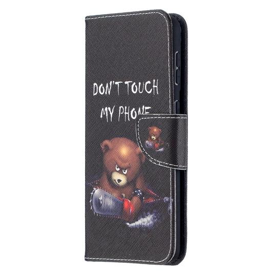 For Samsung Galaxy S21+ 5G Colored Drawing Pattern Horizontal Flip Leather Case with Holder & Card Slots & Wallet(Bear) by buy2fix