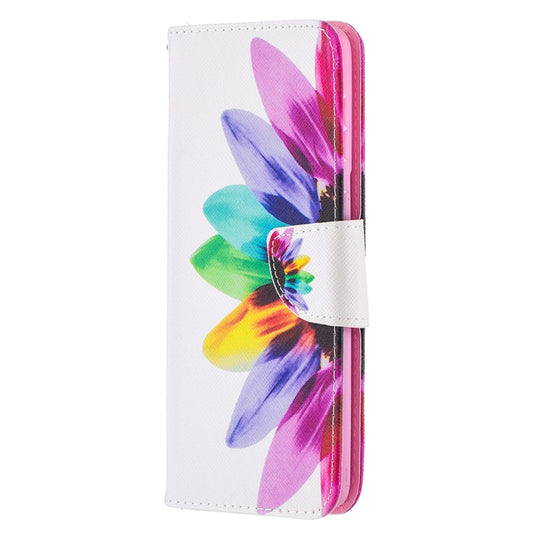 For Samsung Galaxy S21+ 5G Colored Drawing Pattern Horizontal Flip Leather Case with Holder & Card Slots & Wallet(Sun Flower) by buy2fix