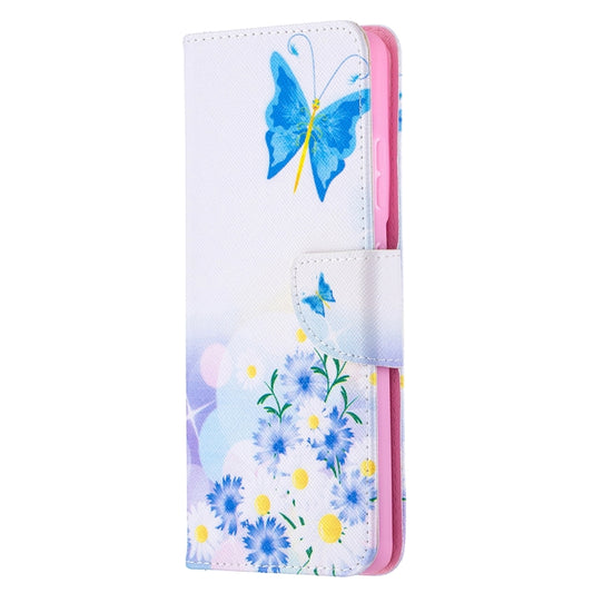 For Samsung Galaxy S21 Ultra 5G Colored Drawing Pattern Horizontal Flip Leather Case with Holder & Card Slots & Wallet(Flower and Butterfly) by buy2fix