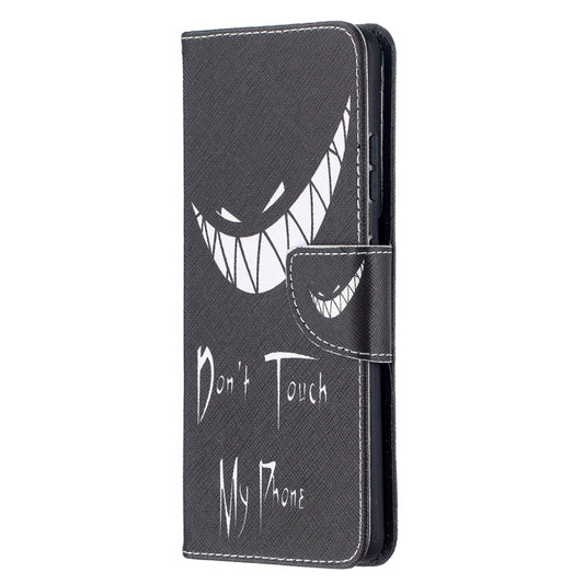 For Samsung Galaxy S21 Ultra 5G Colored Drawing Pattern Horizontal Flip Leather Case with Holder & Card Slots & Wallet(Smirk) by buy2fix