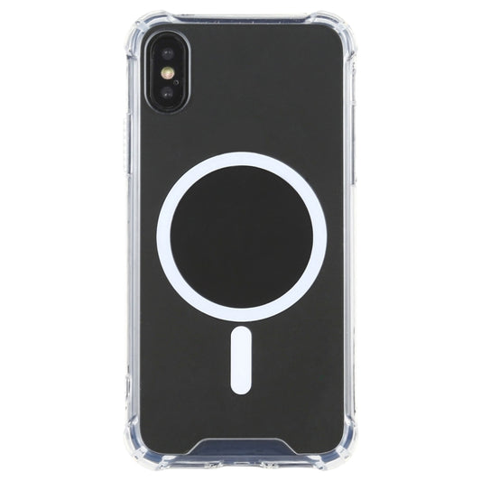 For iPhone XS Max Clear Four-corner Airbag Magnetic Shockproof Protective Magsafe Case by buy2fix