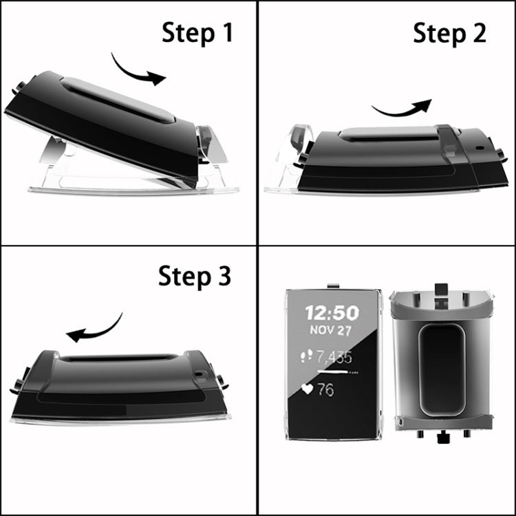 For Fitbit Charge 3 / 4 Full Coverage Plating TPU Watch Case(Transparent) by buy2fix