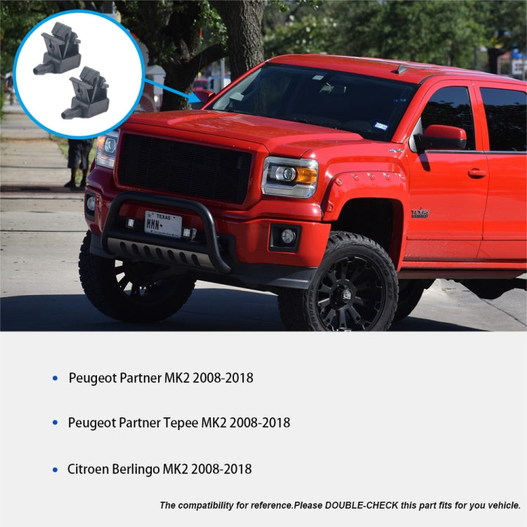 2 PCS Front Windshield Washer Wiper Jet Water Spray Nozzle + Hose Connector Set 6438Z7 for Citroen by buy2fix