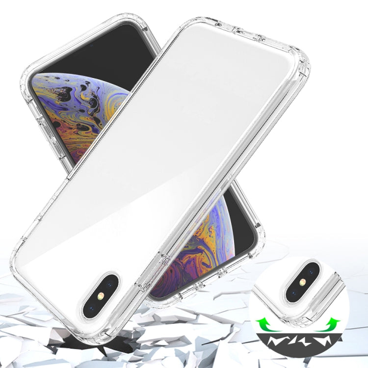 For iPhone XS Max Shockproof High Transparency Two-color Gradual Change PC+TPU Candy Colors Protective Case(Black) by buy2fix