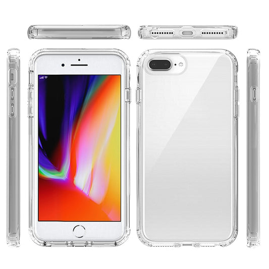 Shockproof High Transparency Two-color Gradual Change PC+TPU Candy Colors Protective Case For iPhone 8 Plus / 7 Plus(Black) by buy2fix