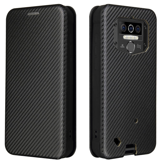 For Oukitel WP5 / WP5 Pro Carbon Fiber Texture Horizontal Flip TPU + PC + PU Leather Case with Card Slot(Black) by buy2fix