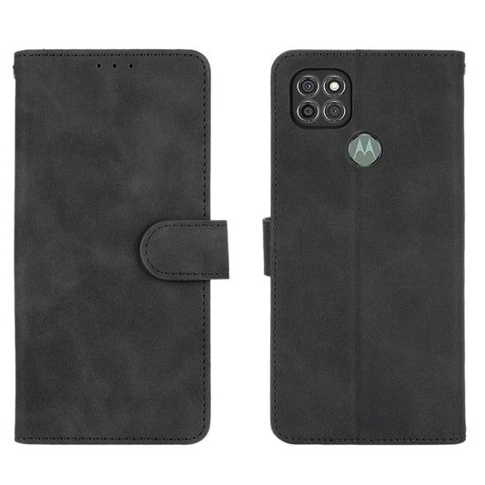 For Motorola Moto G9 Power Solid Color Skin Feel Magnetic Buckle Horizontal Flip Calf Texture PU Leather Case with Holder & Card Slots & Wallet(Black) by buy2fix